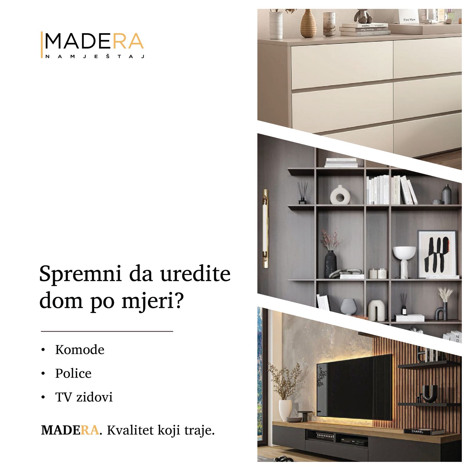 TV zidovi, police i komode